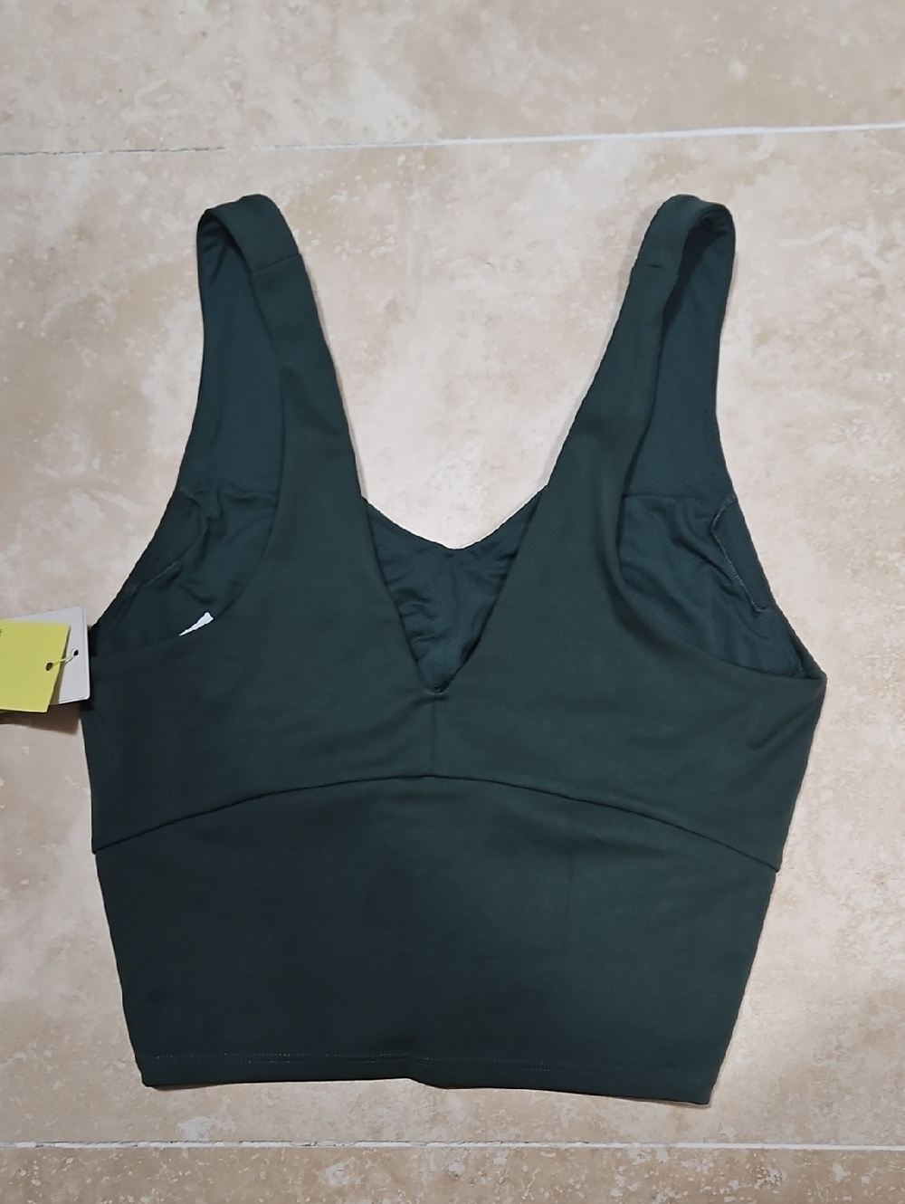 All In Motion V-Neck Crop Workout Tank Top in Dark Green Size S - Picture 3 of 4